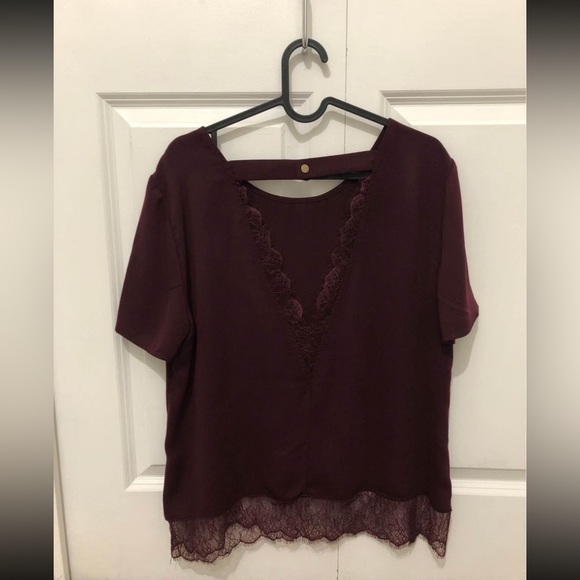 Dynamite Burgundy Top Large - Picture 2 of 2